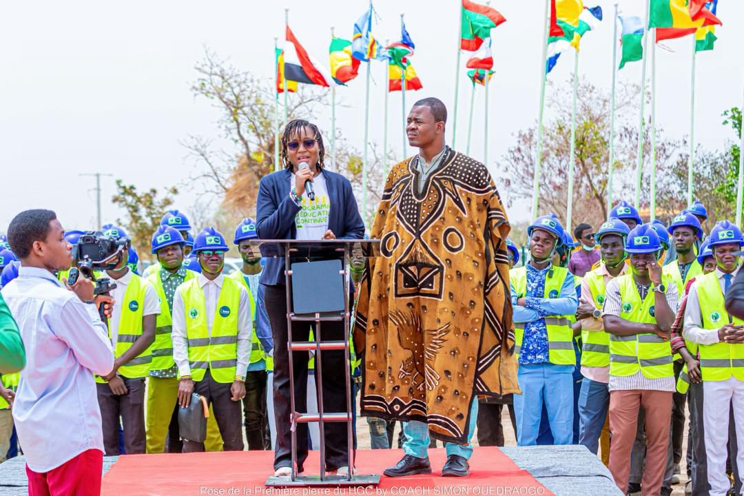 Coach Simon Ouedraogo lors du discours inaugural